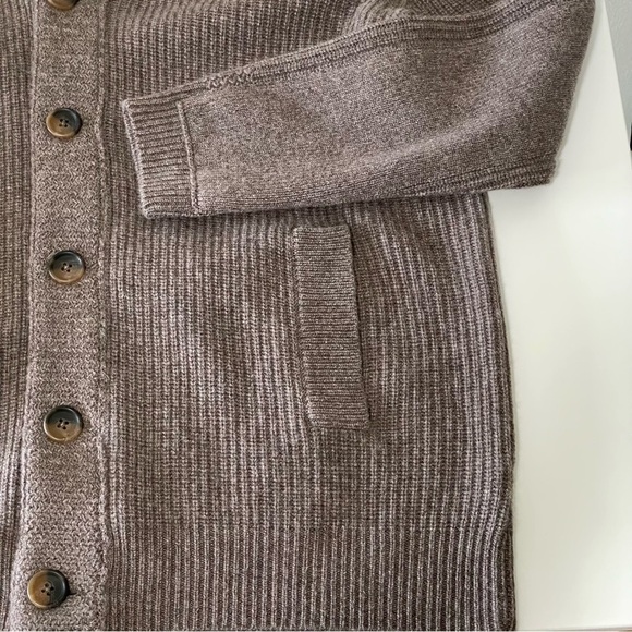 NWT NakedCashmere Samuel Shawl Collar Cashmere Cardigan Sweater Adobe XL - Picture 12 of 16